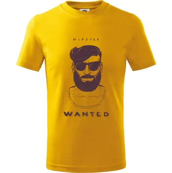 Chlapecké tričko Hipster wanted - Tričko dětské bavlněné - 146 cm/10 let ( Žlutá )