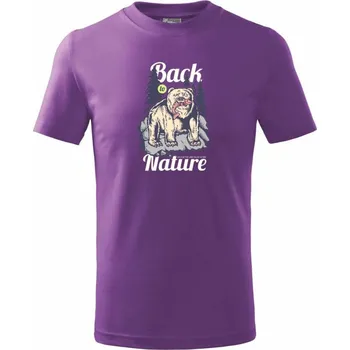 Hunting Bear - Tričko dětské bavlněné - 134 cm/8 let ( Fialová )