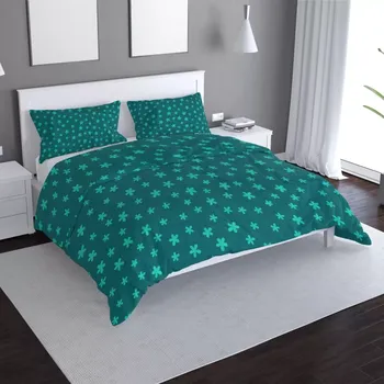 Povlečení Sablio Povlečení Zelené hvězdy - 140x200 / 90x70