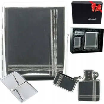 Zapalovač BENZÍNOVÝ ZAPALOVAČ ZIPPO S POUZDREM NA CIGARETY + BENZÍN