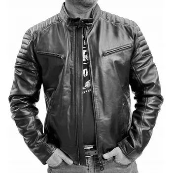 Moto bunda Pánská kožená bunda černá 3XL