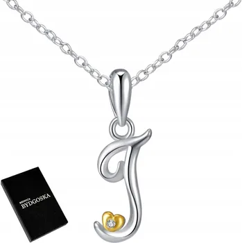 Náhrdelník STŘÍBRNÝ NÁHRDELNÍK PÍSMENO J INICIÁLY JMÉNA ŘETÍZEK S PŘÍVĚSKEM 925