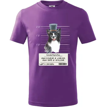 Lump a darebák border kolie - Tričko dětské bavlněné - 134 cm/8 let ( Fialová )