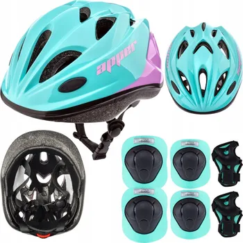 Cyklistická přilba Dětská cyklistická helma s regulací + Sada chráničů na skateboard, velikost S