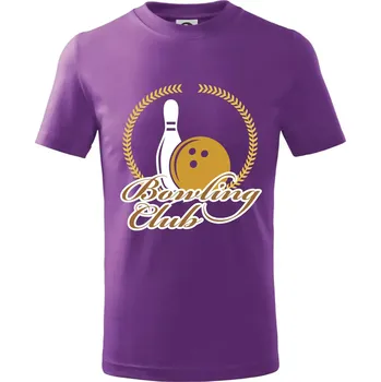 Bowling cup věnec - Tričko dětské bavlněné - 104-110cm / 3-4 roky ( Fialová )