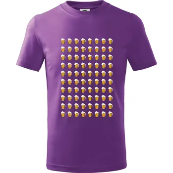 Narozeniny - 80x pivo - Tričko dětské bavlněné - 98 cm / 2 roky ( Fialová )