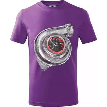 Chlapecké tričko Turbo olejomalba - Tričko dětské bavlněné - 98 cm / 2 roky ( Fialová )