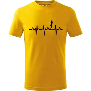 Chlapecké tričko EKG tanečnice salsy - Tričko dětské bavlněné - 98 cm / 2 roky ( Žlutá )