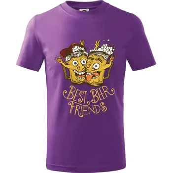 Best beer friends party (Pecka design) - Tričko dětské bavlněné - 134 cm/8 let ( Fialová )