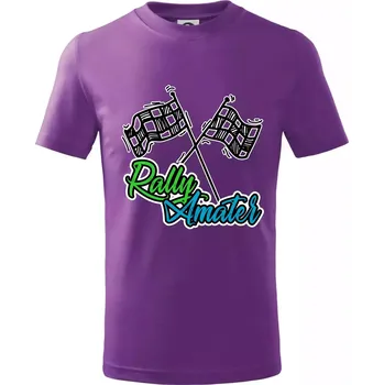 Rally amatér - Tričko dětské bavlněné - 134 cm/8 let ( Fialová )