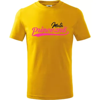 Chlapecké tričko Psací písmo - Malá Princezna - Tričko dětské bavlněné - 98 cm / 2 roky ( Žlutá )