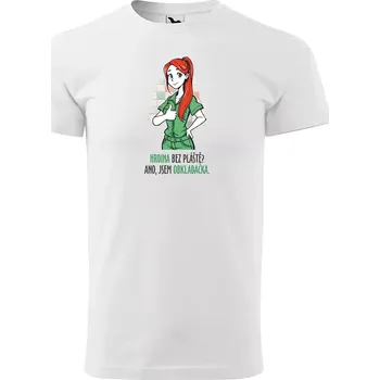 Pánské tričko Sablio Tričko s potiskem Ano, jsem obkladačka - bílé 5XL