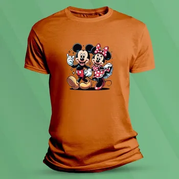 Chlapecké tričko Dětské bavlněné tričko Mickey a Minnie 2 velikost 116 (5-6 let) Oranžová