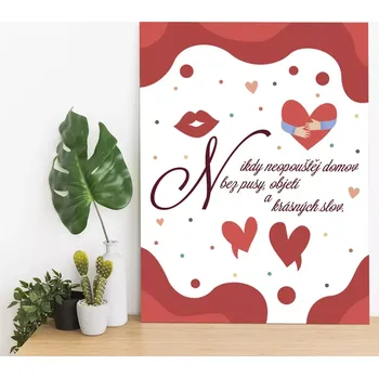 Plechová cedule Sablio Dárková cedulka Neopouštěj domov: 30x40 cm