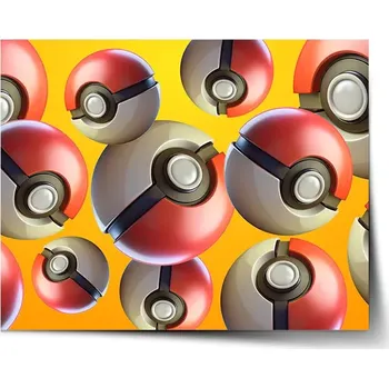 Plakát Sablio Plakát Pokemon ball Pattern - 60x40 cm