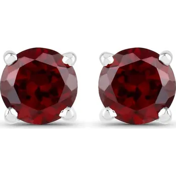 Náušnice STŘÍBRNÉ NÁUŠNICE S PŘÍRODNÍM GRANÁTEM