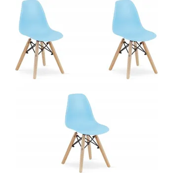 Jídelní židle Dětská židle ZUBI modrá 3 KS