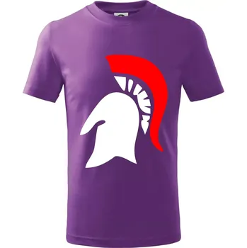Řím Sparta helma - Tričko dětské bavlněné - 122 cm/6 let ( Fialová )