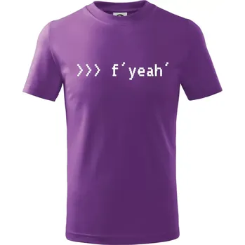 Python f yeah - Tričko dětské bavlněné - 158 cm/12 let ( Fialová )