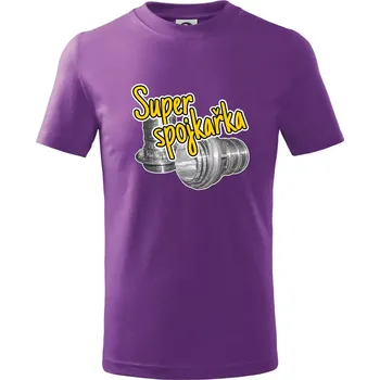 Super spojkařka - Tričko dětské bavlněné - 146 cm/10 let ( Fialová )