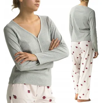 Dámské pyžamo Dámské pyžamo 100% BAVLNA s dlouhým rukávem ATLANTIC NLP-482 - XXL