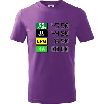 Chlapecké tričko Kolo je eko ceny - Tričko dětské bavlněné - 104-110cm / 3-4 roky ( Fialová )