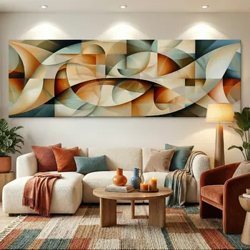 Obraz Obraz na plátně - Taneční pohyby stínů FeelHappy.cz Velikost obrazu (šířka x výška): 90 x 30 cm