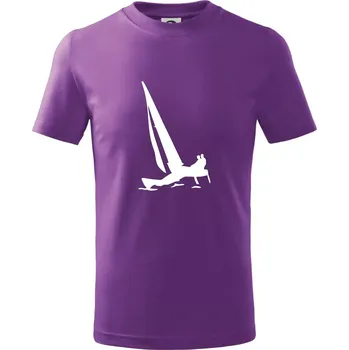 Katamarán 2 osoby - Tričko dětské bavlněné - 122 cm/6 let ( Fialová )