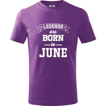 Legends are born in June - Tričko dětské bavlněné - 146 cm/10 let ( Fialová )