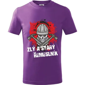Zlý a starý řemeslník - Tričko dětské bavlněné - 134 cm/8 let ( Fialová )