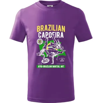 Brazilian Capoeira - Tričko dětské bavlněné - 158 cm/12 let ( Fialová )