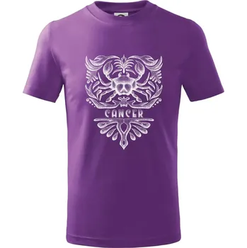 Cancer - vintage - Tričko dětské bavlněné - 104-110cm / 3-4 roky ( Fialová )