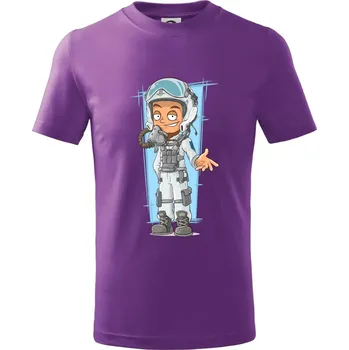 Vesmírný voják modrý - Tričko dětské bavlněné - 158 cm/12 let ( Fialová )