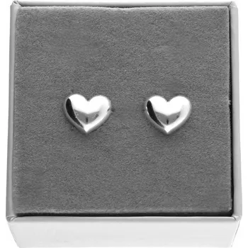 Náušnice Stříbrné módní náušnice ŠROUBKY srdíčka vypouklá stříbro 925