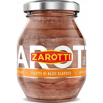 konzervovaná ryba Filety ančoviček ve slunečnicovém oleji Zarotti 0,14 kg