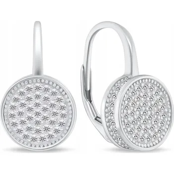 Náušnice Brilio Silver Roztomilé stříbrné náušnice lesklé kruhy LME272