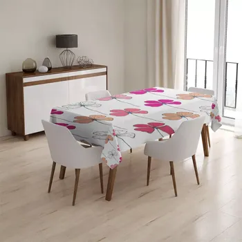 ubrus Sablio Ubrus Růžové kvítí - 130x130 cm