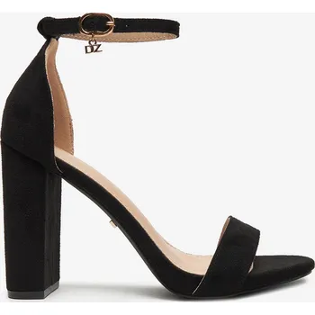 Dámské sandále Deezee Dámské sandály na nízkém sloupku, černé, velikost 39