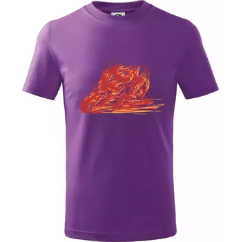 Silniční moto splash - Tričko dětské bavlněné - 98 cm / 2 roky ( Fialová )