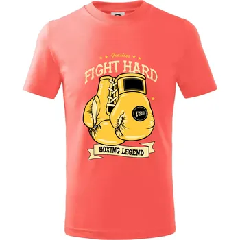 Boxing legend - Tričko dětské bavlněné - 98 cm / 2 roky ( Korálová )