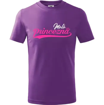 Psací písmo - Malá Princezna - Tričko dětské bavlněné - 98 cm / 2 roky ( Fialová )