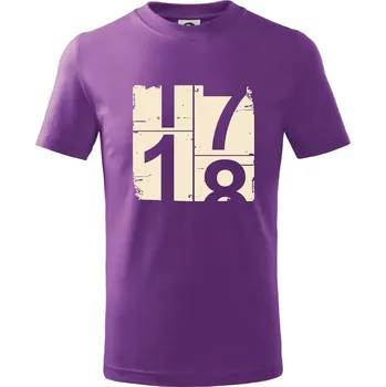 Tachometr 18 - Tričko dětské bavlněné - 134 cm/8 let ( Fialová )