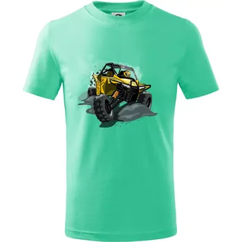 ATV bugina žlutá - Tričko dětské bavlněné - 98 cm / 2 roky ( Mátová )