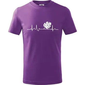 EKG Monstera - Tričko dětské bavlněné - 98 cm / 2 roky ( Fialová )