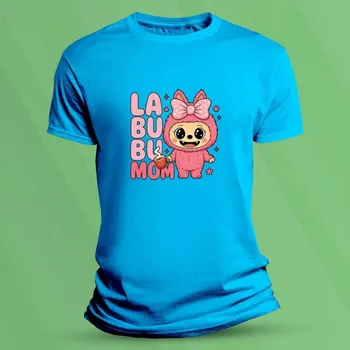 Chlapecké tričko Dětské tričko s potiskem Labubu Mom velikost 128 Azurová