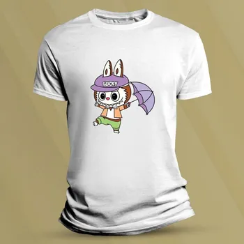 Chlapecké tričko Bavlněné dětské tričko Labubu Lucky Bílá velikost M