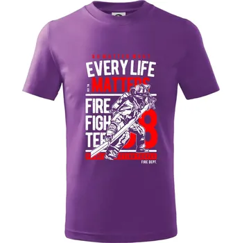 Every Life Matters - Tričko dětské bavlněné - 158 cm/12 let ( Fialová )
