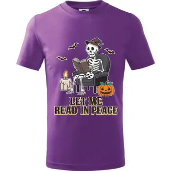 Let me read in peace - Tričko dětské bavlněné - 158 cm/12 let ( Fialová )