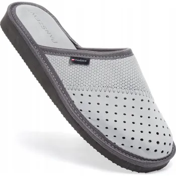 Pánské pantofle Pánské kožené Papuče , Nubukové domácí pantofle s otvory 40-46 PanSzew