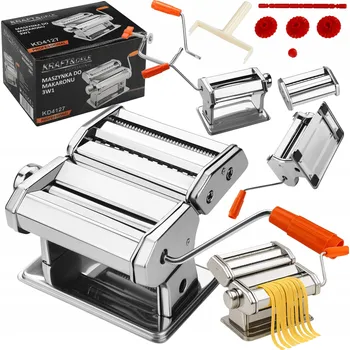 Strojek na těstoviny STROJEK NA TĚSTOVINY 3V1 - VÁLEČEK, KRÁJEČ, STROJ NA PIROHY